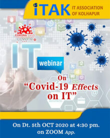 Webinar on COVID-19 EFFECTS was conducted on October 2020 by ITAK